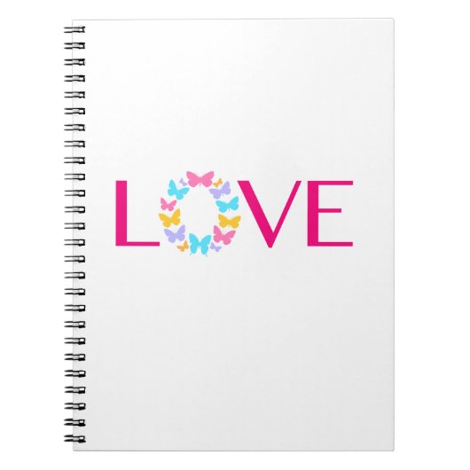 Carnet d'amour et papillons (Devant)