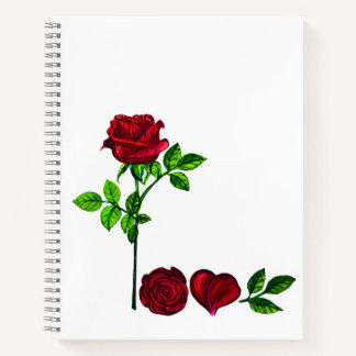 Carnet d'AMOUR romantique Rose - Peint à la main u