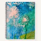 Carnet Dandelion aquarelle abstraite peinte (Devant)