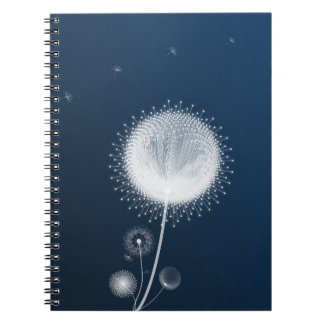 Carnet Dandelion de Nuit Bleue Toile - Nuit Étoilée