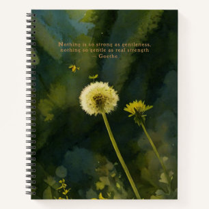 Carnet Dandelion Fleur sauvage Weed Goethe LifeQuote Jour