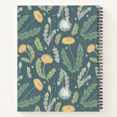 Carnet Dandelion Motif et monogramme de mauvaises herbes  (Dos)