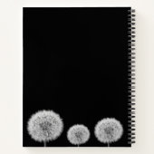 Carnet Dandelion noir blanc closeup photo motivation (Dos)
