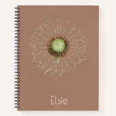 Carnet Dandelion Spiral Notebook – Soft Botanical Design (Devant)