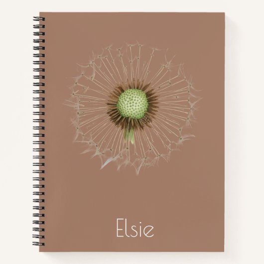 Carnet Dandelion Spiral Notebook – Soft Botanical Design (Devant)