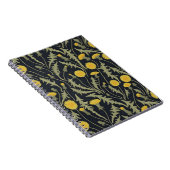 Carnet Dandelions, vert, jaune et noir (Côté Droit)