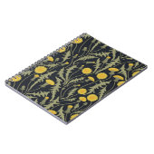 Carnet Dandelions, vert, jaune et noir (Côté gauche)