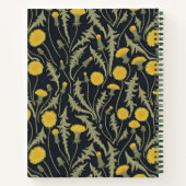 Carnet Dandelions, vert, jaune et noir (Dos)