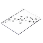 Carnet Dandelions volants Dandelion graines Vent Fleur (Côté gauche)