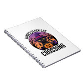 Carnet Danger Halloween Chat Noir Traversée (Côté Droit)
