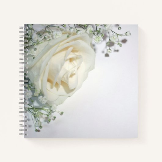 Carnet d'angle de rose jaune pâle (Devant)