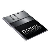 Carnet Daniel Nom avec Métal Liquide qui Dégouline (Côté Droit)