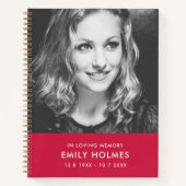 Carnet Dans la mémoire aimante | Pink Feminine Memorial P (Devant)