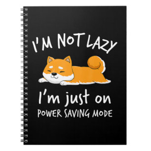 Carnet Dans le Just In Lazy Mode Shiba Dog