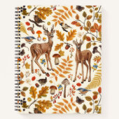 Carnet Dans les bois / Cerf d'automne sur le blanc (Devant)