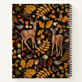 Carnet Dans les bois / Cerf d'automne sur noir (Dos)