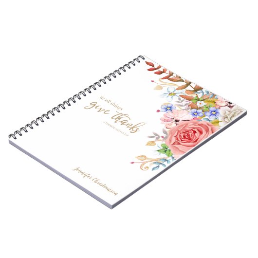 Carnet Dans Toutes Les Choses Donne Merci - 1 Thèmes.5:18 (Côté gauche)