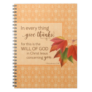Carnet Dans Toutes Les Choses Remercient - 1 Thes. 5:18