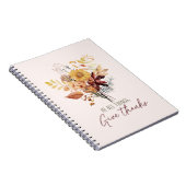 Carnet Dans Toutes Les Choses Remercient Automne (Côté Droit)