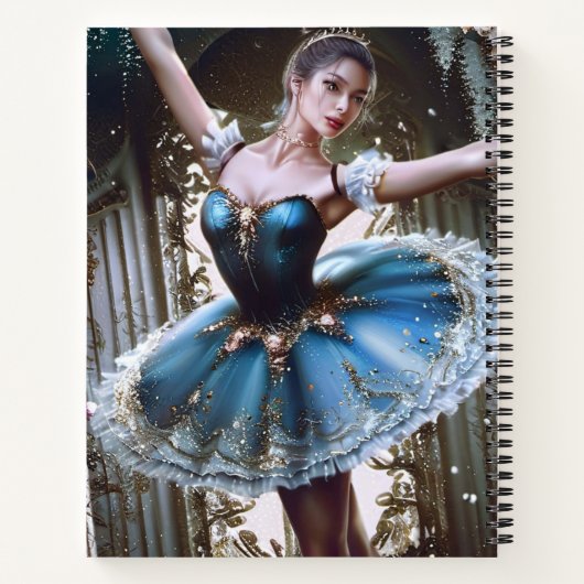 Carnet Danse de ballet dans un Tutu bleu (Dos)