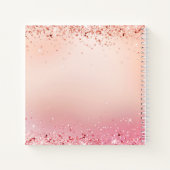 Carnet Danse de ballon rose rose or monogramme (Dos)