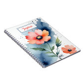 Carnet Danse de coquelicot à l'aquarelle (Côté Droit)
