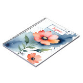 Carnet Danse de coquelicot à l'aquarelle (Côté gauche)