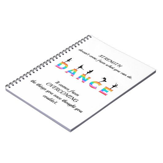 Carnet Danse, multicolore (Côté gauche)