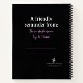 Carnet Danse Parents Audience Étiquette Lavande (Dos)