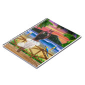 CARNET DANSE POLYNÉSIENNE HAWAÏENNE DE COUCHER DU SOLEIL (Côté gauche)