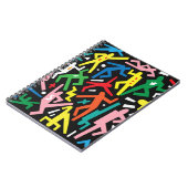 Carnet Danser des gens, doodle set motif. (Côté gauche)