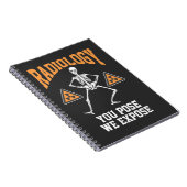 Carnet Danser drôle Skeleton Xray Humour de radiologie (Côté Droit)