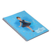 Carnet Danseur de ballet bleu de fille (Côté Droit)