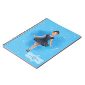 Carnet Danseur de ballet bleu de fille (Côté gauche)