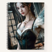 Carnet Danseur de ballet dans un TuTu Vert et des ailes d (Devant)