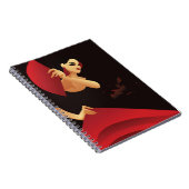 Carnet Danseur de flamenco espagnol avec ventilateur. noi (Côté Droit)