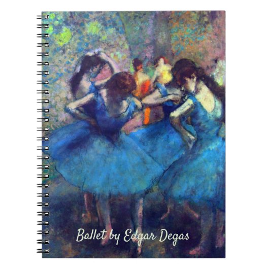 Carnet Danseurs en bleu par Edgar Degas, Ballet Art Vinta (Devant)