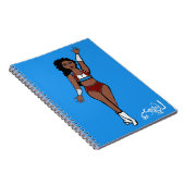 Carnet danseuse Bleu clair / Blanc / Cerise (Côté Droit)