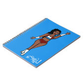 Carnet danseuse Bleu clair / Blanc / Cerise (Côté gauche)