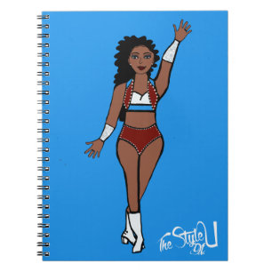 Carnet danseuse Bleu clair / Blanc / Cerise