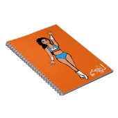 Carnet Danseuse Bleu clair / Blanc / Orange (Côté Droit)