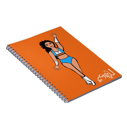 Carnet Danseuse Bleu clair / Blanc / Orange (Côté Droit)