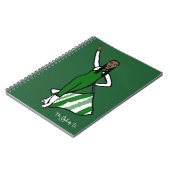 Carnet Danseuse Danseuse Vert Blanc Accent F (Côté gauche)