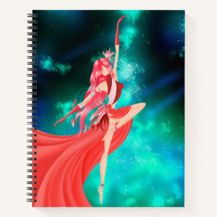 Carnet Danseuse de ballet rose ciel nocturne