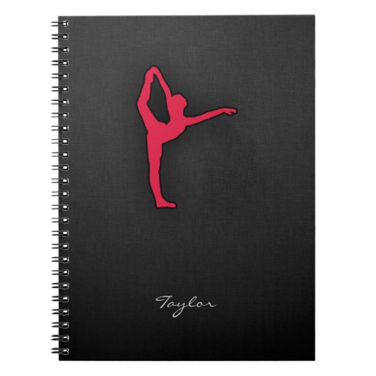 Carnet Danseuse de ballet rouge Crimson (Devant)