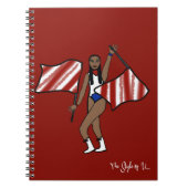 Carnet Danseuse de drapeau blanc rouge /bleu Accent F (Devant)