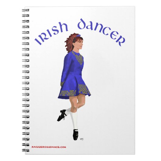 Carnet Danseuse de step irlandais - Bleu (Devant)