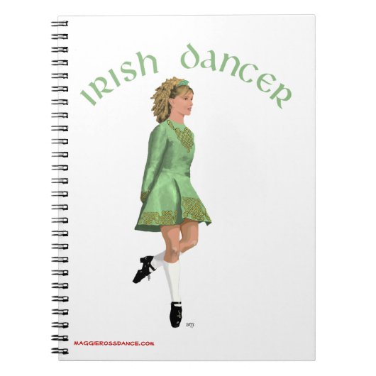 Carnet Danseuse de step irlandais - Vert (Devant)