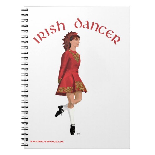 Carnet Danseuse Irlandaise en Rouge (Devant)