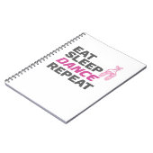 Carnet Danseuse pour danser Enseignant Manger Dormir Dans (Côté gauche)